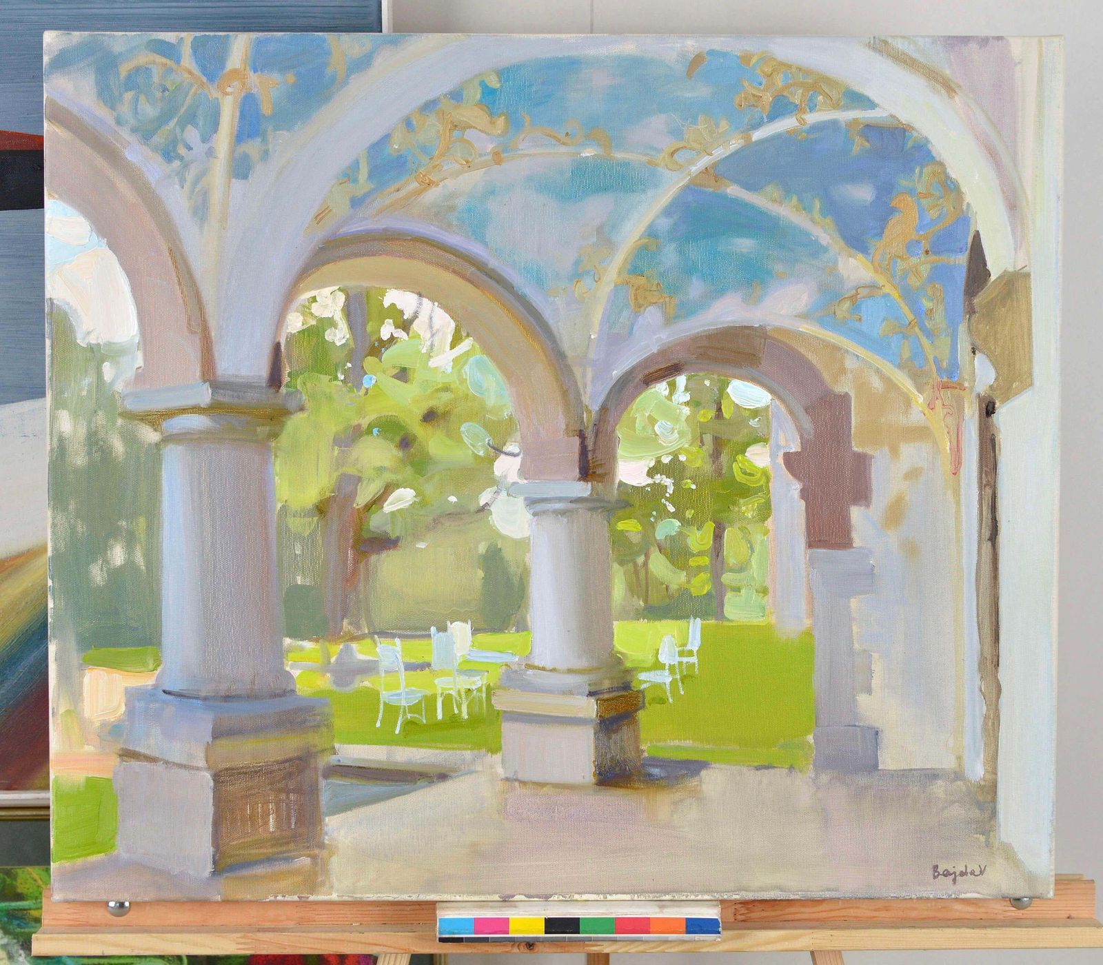 Palace Of Cesvaine Painting By Valery Bayda Oil On Canvas photo furniture