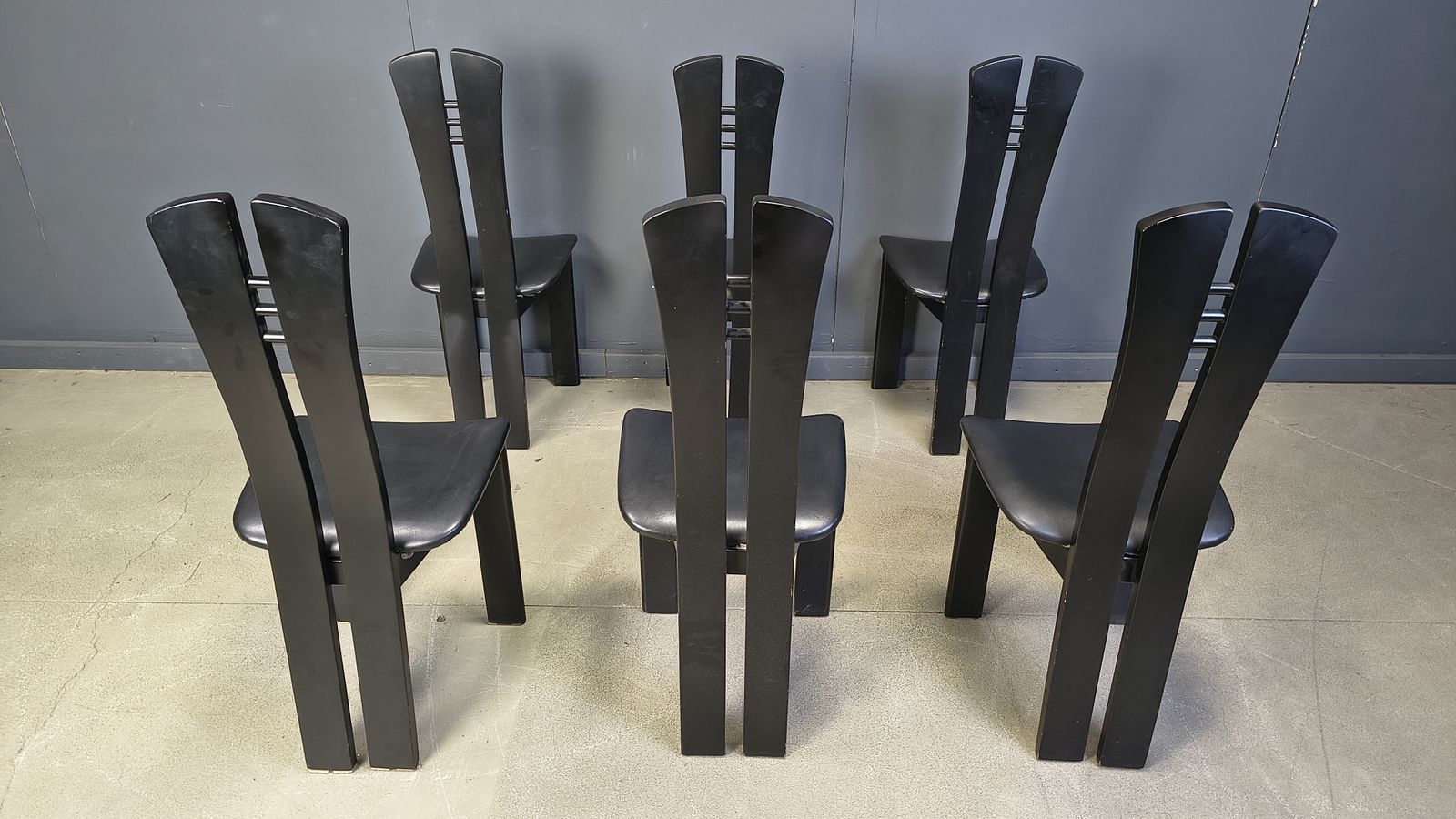 Post Modern Wooden Dining Chairs, 1980s   Set Of 6 photo 650.0
