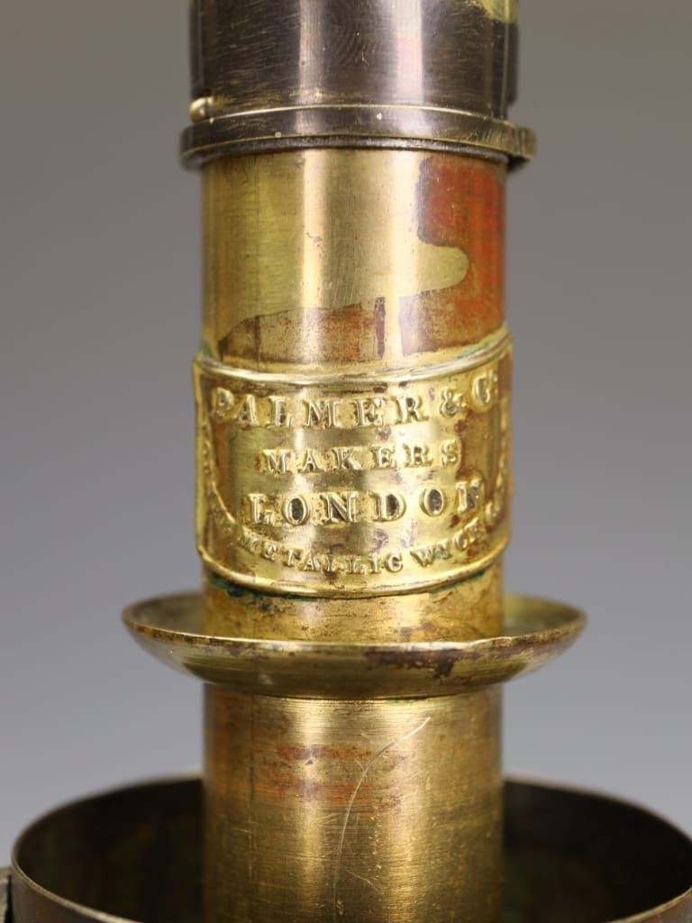 William IV Brass Patent Candlestick By Palmer & Co, London photo furniture