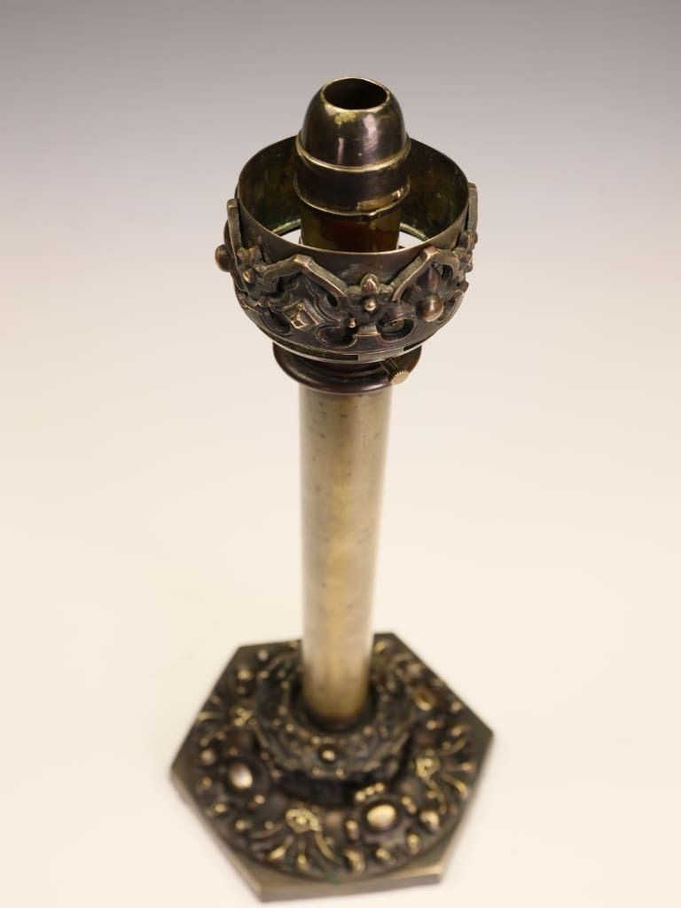 William IV Brass Patent Candlestick By Palmer & Co, London photo vintage