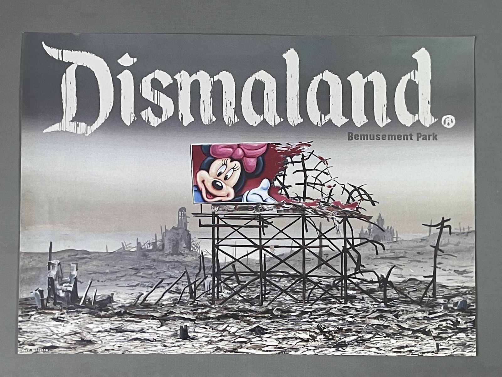 Banksy & Jeff Gillette Original 2015 Dismaland Exhib Poster Near Mint Condition