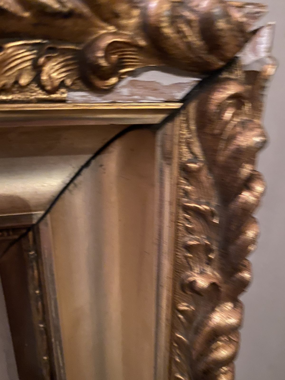 Gilt Picture Frame. Vintage. Heavy Wood And Plaster. photo furniture