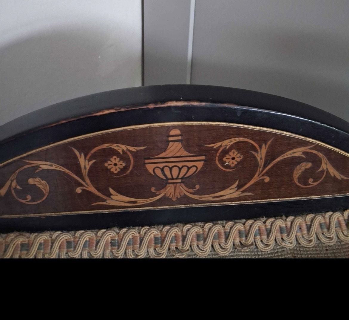 Fine Burr Walnut Aesthetic Movement Chair With A Grand Tour Plaque Very Rare photo Furniture