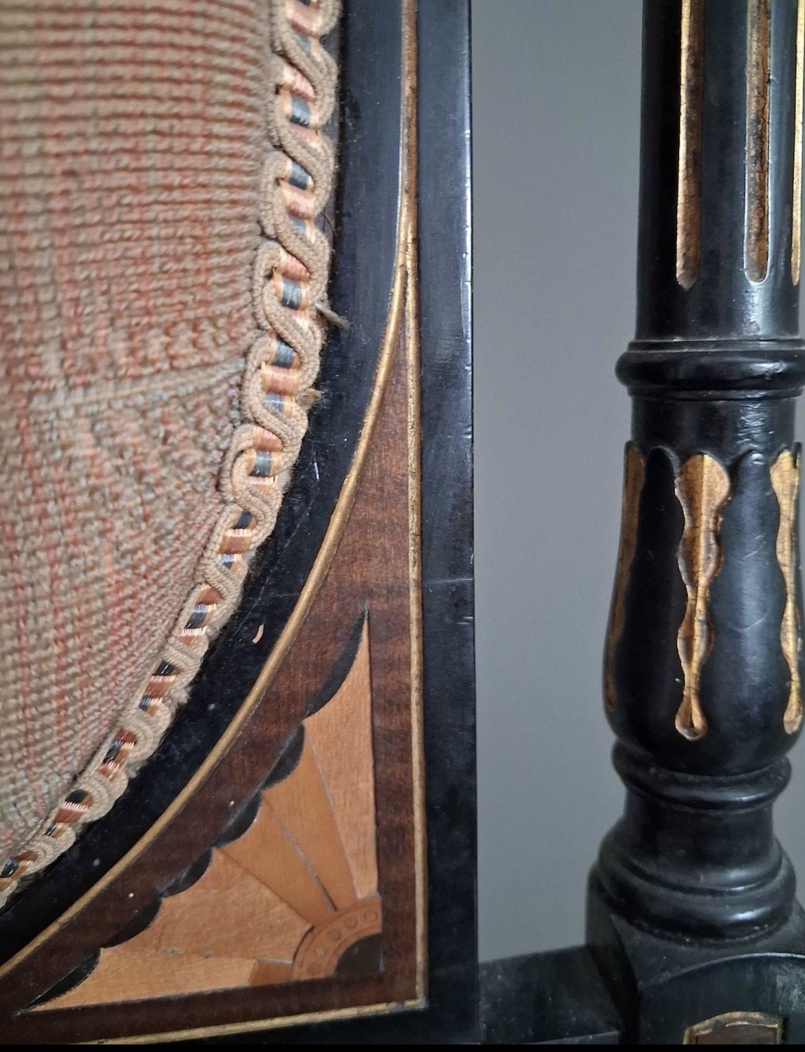 Fine Burr Walnut Aesthetic Movement Chair With A Grand Tour Plaque Very Rare photo 450.0