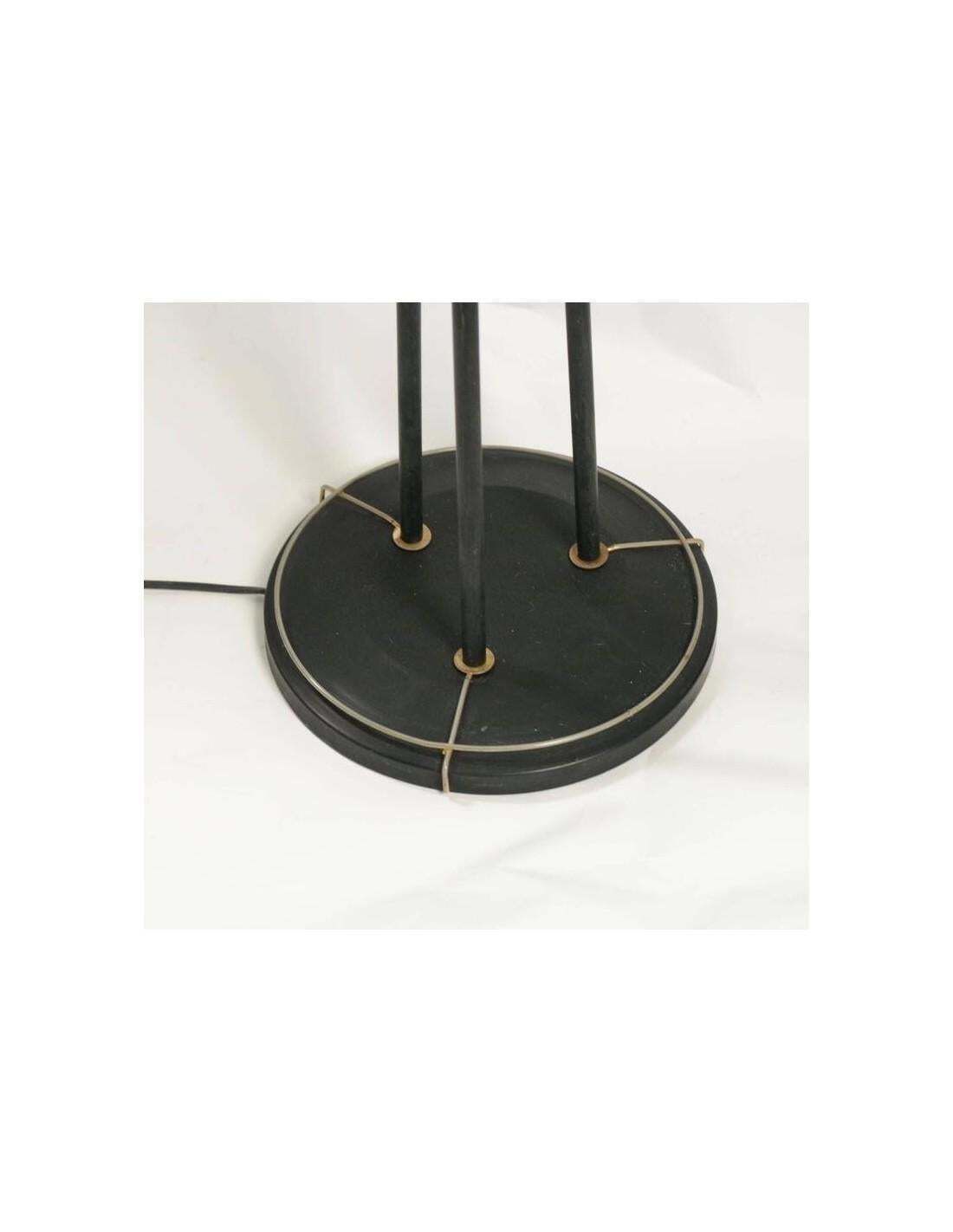 Standing Floor Lamp From The 1960s In Metal Paint And Brass, Three Lights. photo Lighting