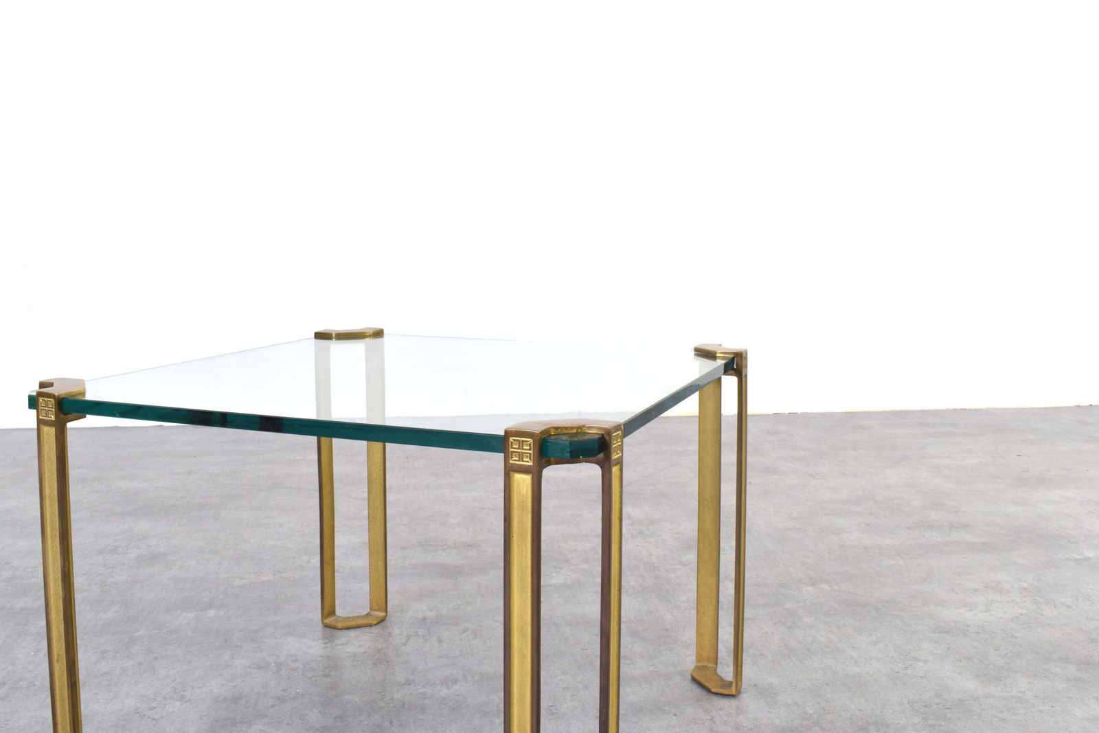 Hollywood Regency Brass And Glass Coffee Table By Peter Ghyczy, 1970s. photo Furniture