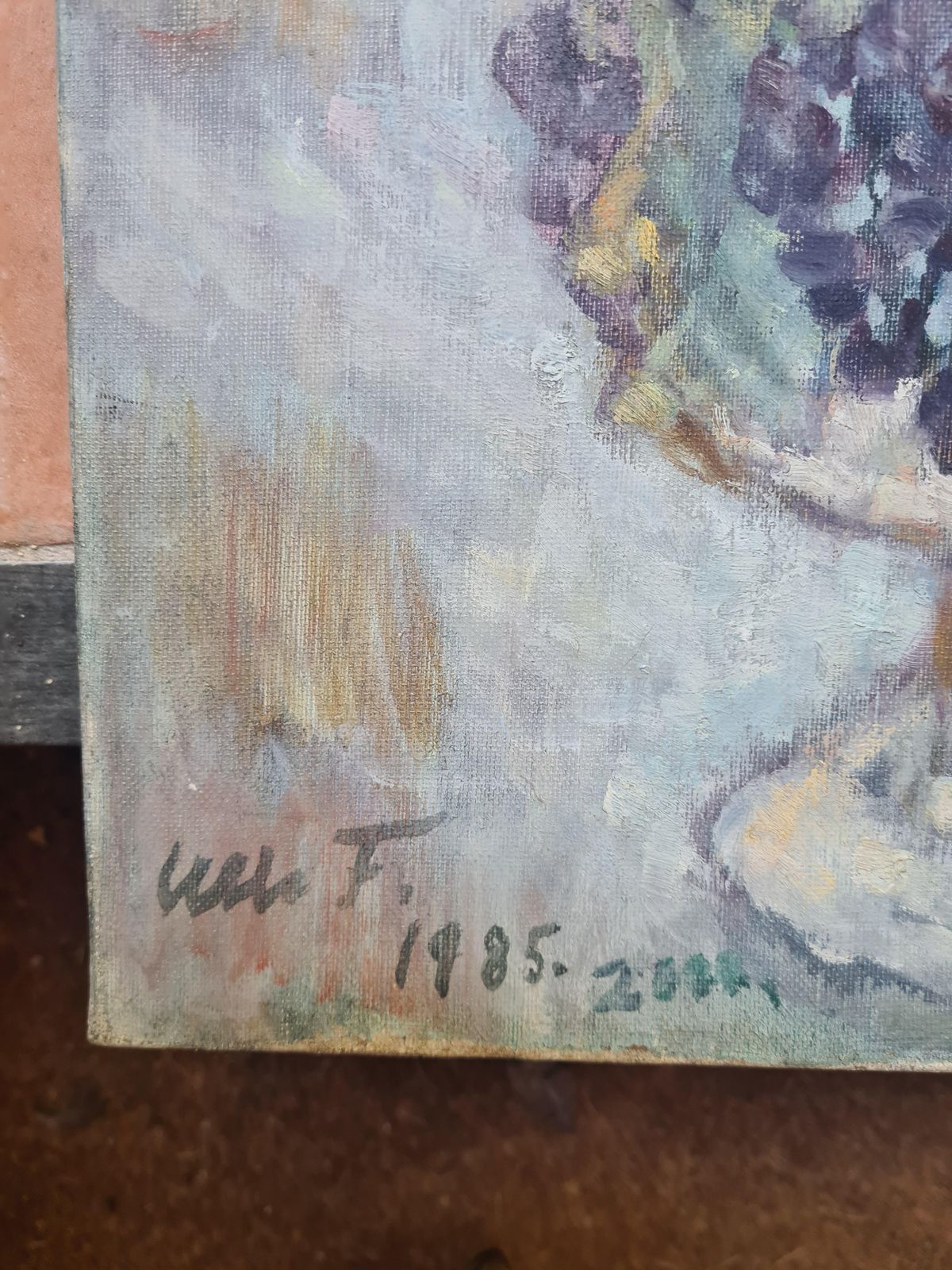 Ulla Fribrock Portrait Of Woman In Interior, Oil On Canvas Modern Figurative Late 20th Century 1985. photo for sale