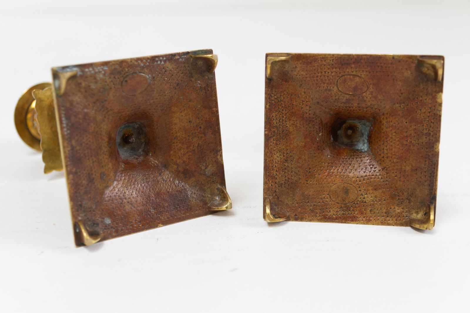 Antique English Brass Candlesticks. Set Of 2. photo buy