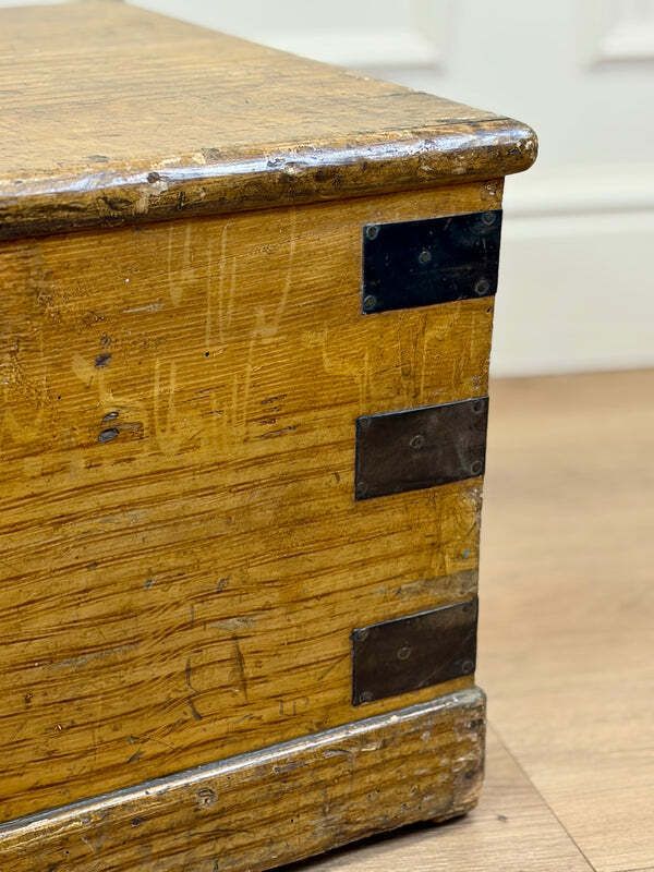 photo for sale Antique Pine Storage Box Coffee Table