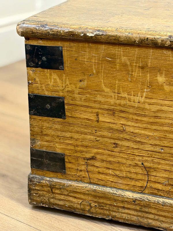 Home Decor Antique Pine Storage Box Coffee Table photo