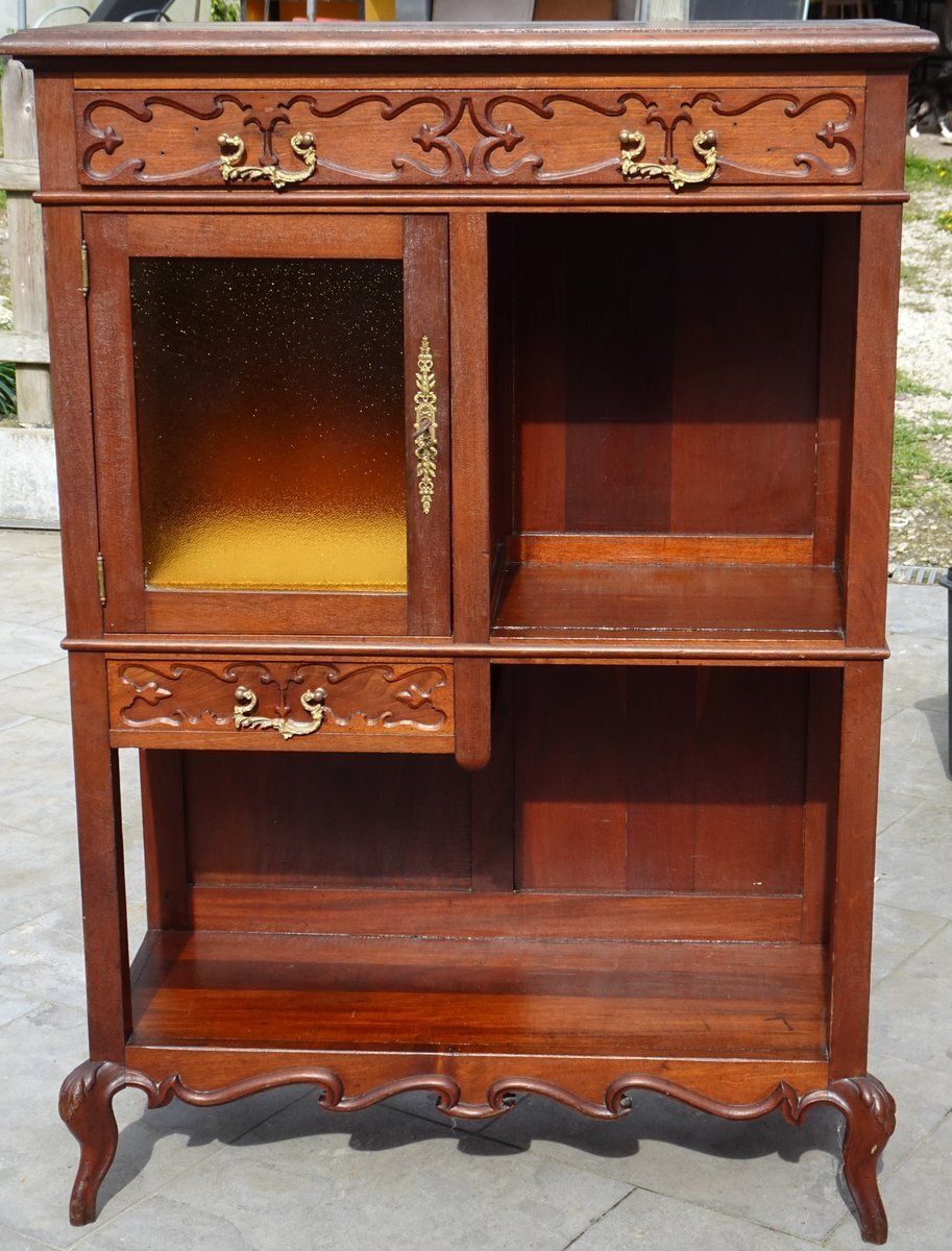 Art Nouveau Small Cabinet Display With Glass, 1920s