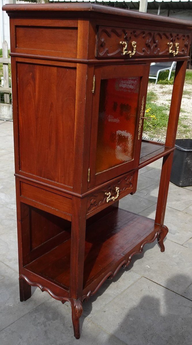 654.0 Art Nouveau Small Cabinet Display With Glass, 1920s photo