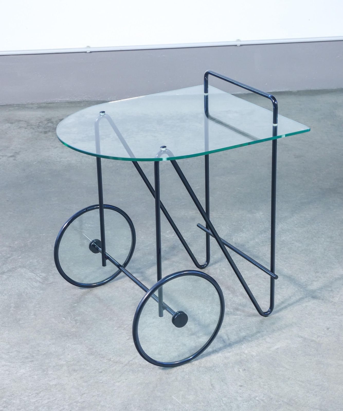 Food Cart Designed By Carlo Cerbaro, For Porada In Metal And Glass. 1980s photo Furniture