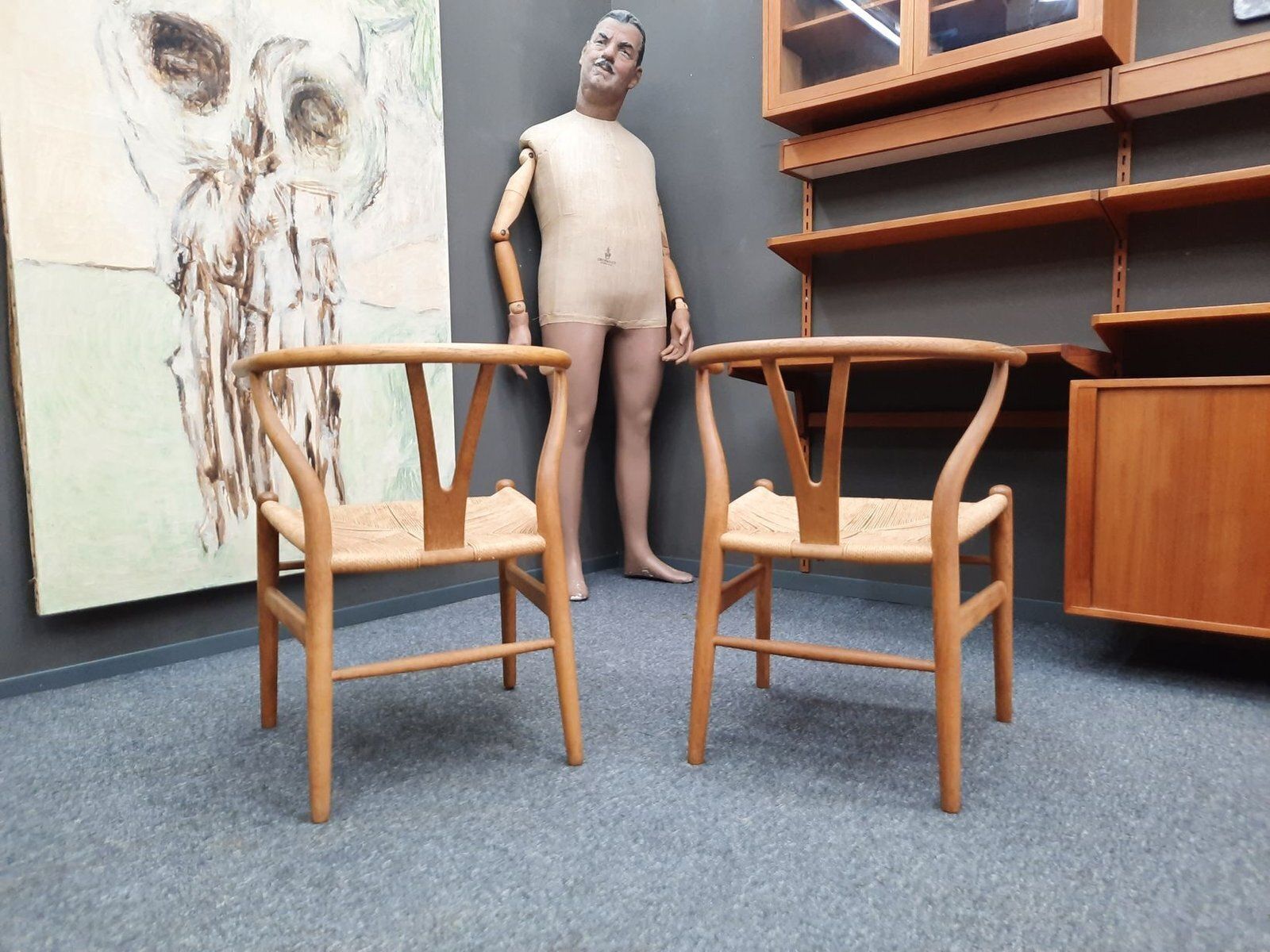 Wishbone Chairs By Hans Wegner For Carl Hansen & Son, 1960s, Set Of 2 photo 1219.0