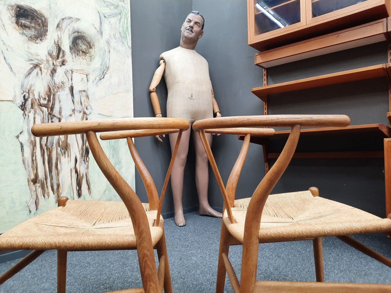 photo vinterior Wishbone Chairs By Hans Wegner For Carl Hansen & Son, 1960s, Set Of 2