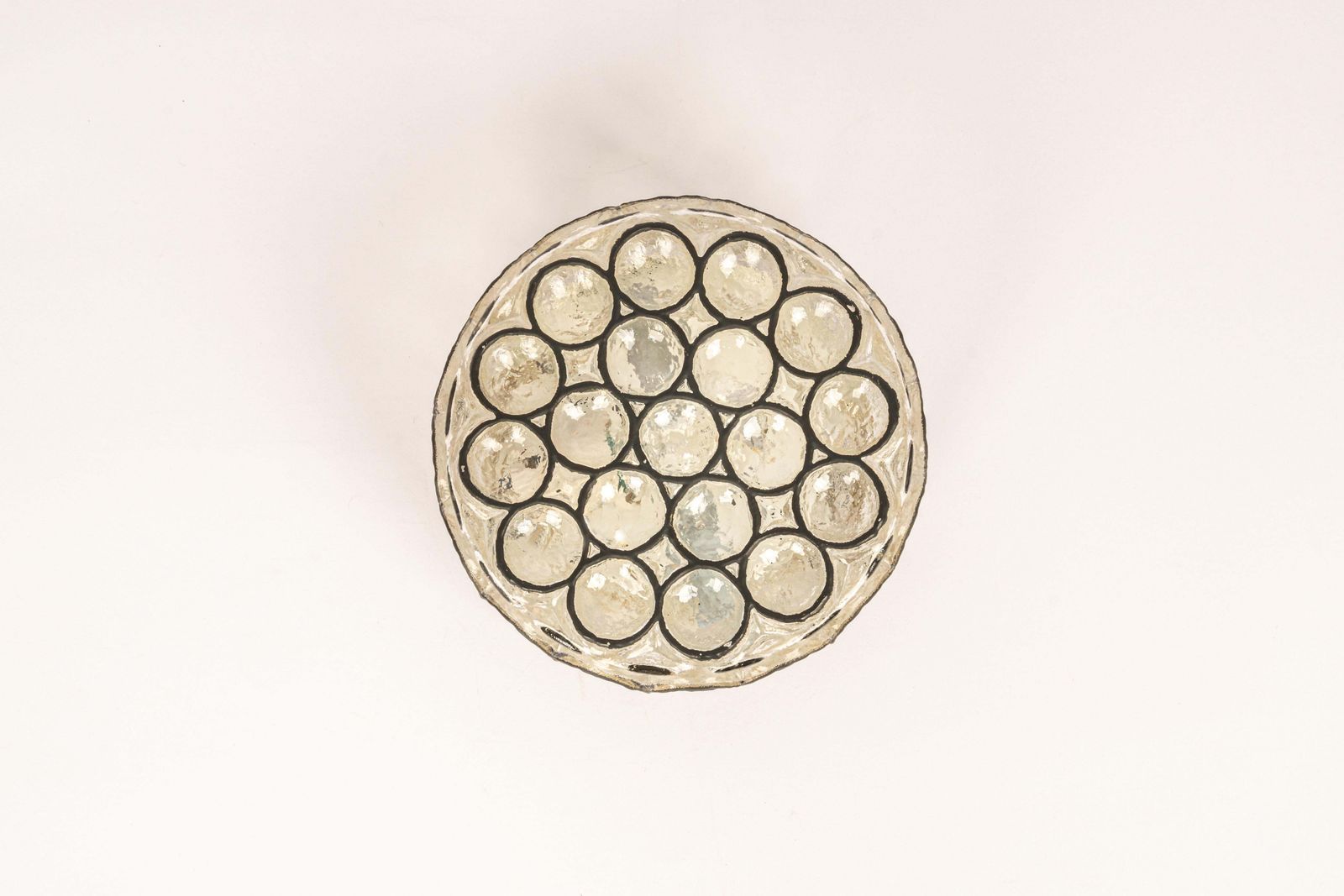 1 Of 8 Petite Iron And Glass Wall Or Ceiling Lights By Limburg, Germany, 1960s photo 766.0