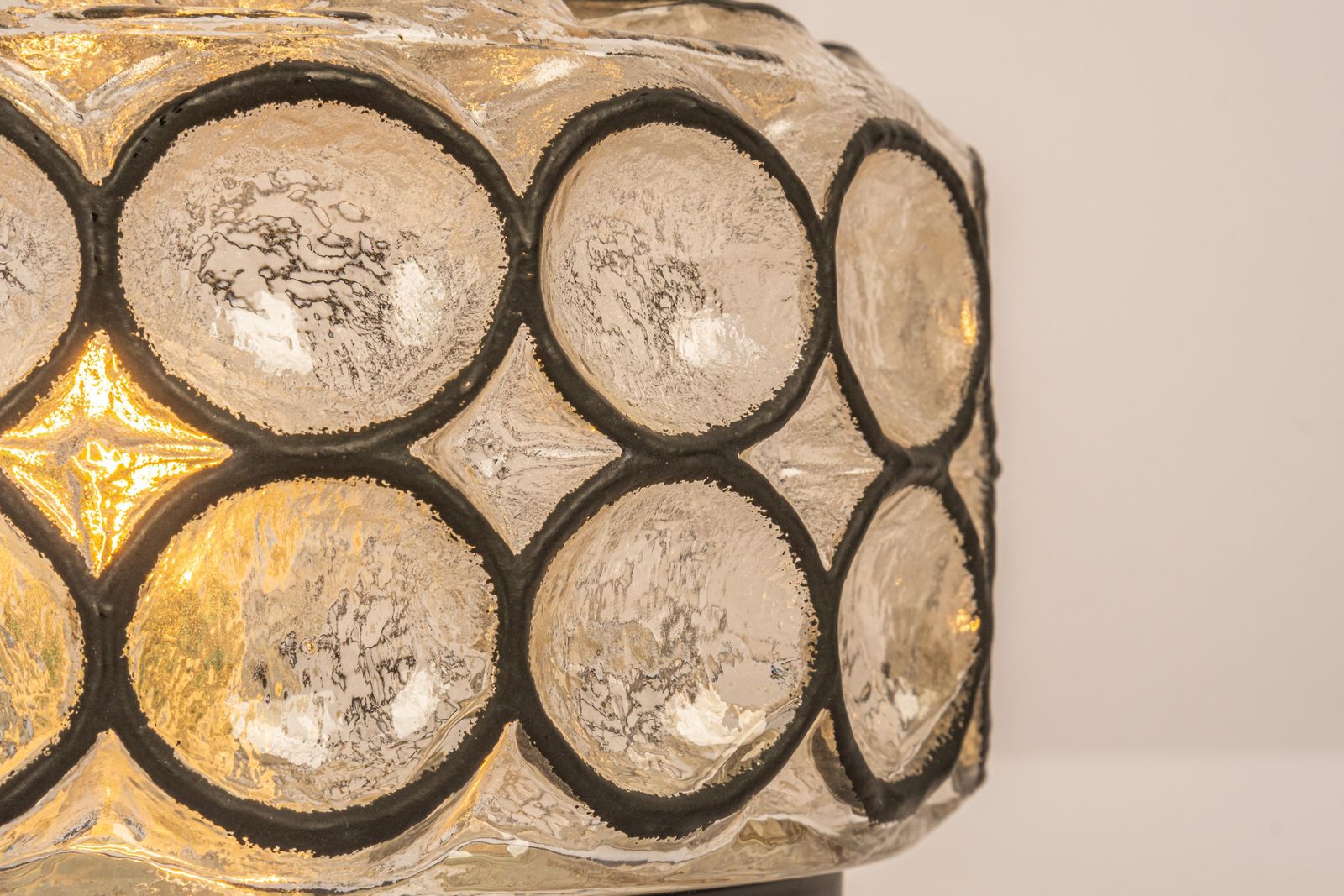 Lighting 1 Of 8 Petite Iron And Glass Wall Or Ceiling Lights By Limburg, Germany, 1960s photo