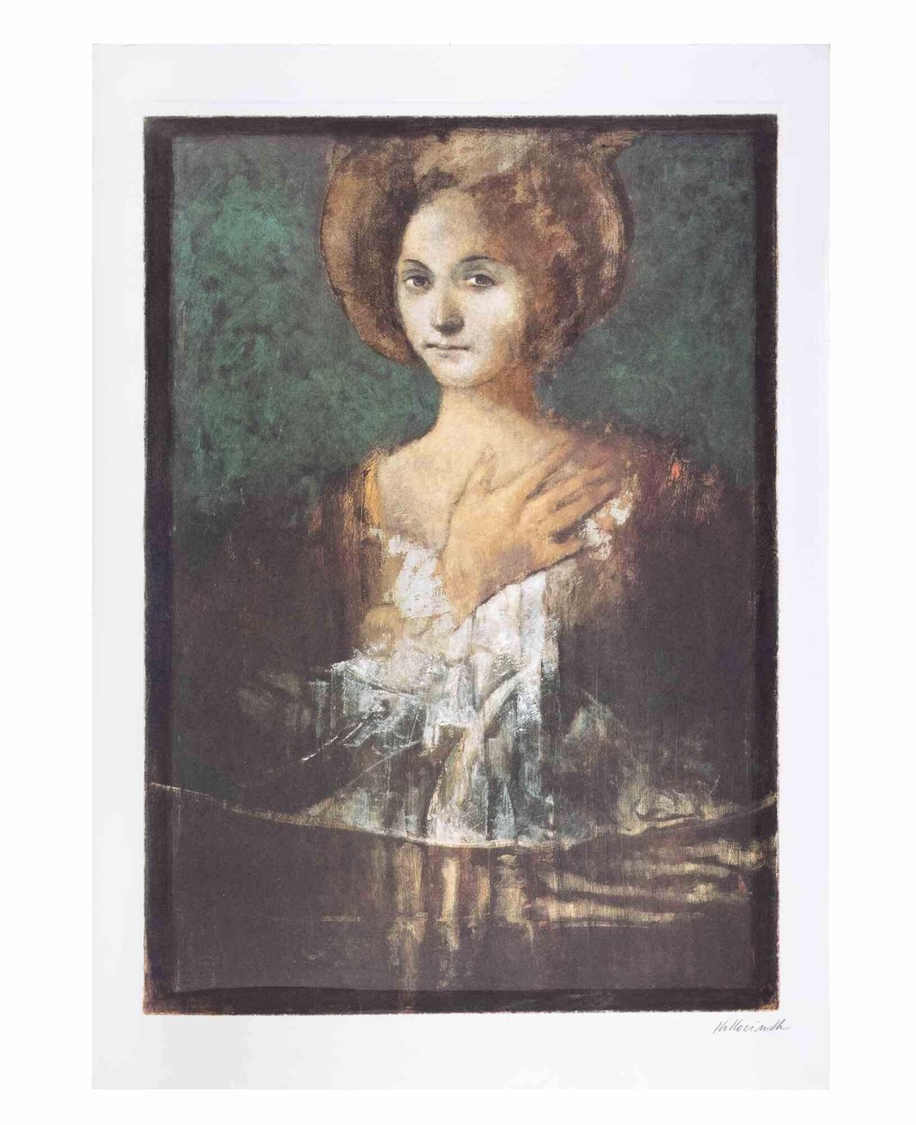 Alessandro Kokocinskirenaissance Woman   Lithograph By Alessandro Kokocinski   1990s1990s