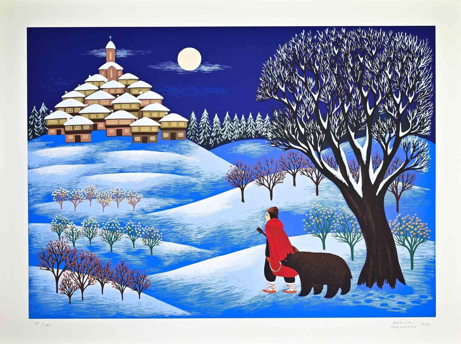 Dimitri Yordanovfrozen Night   Screen Print By D. Yordanov   19741974
