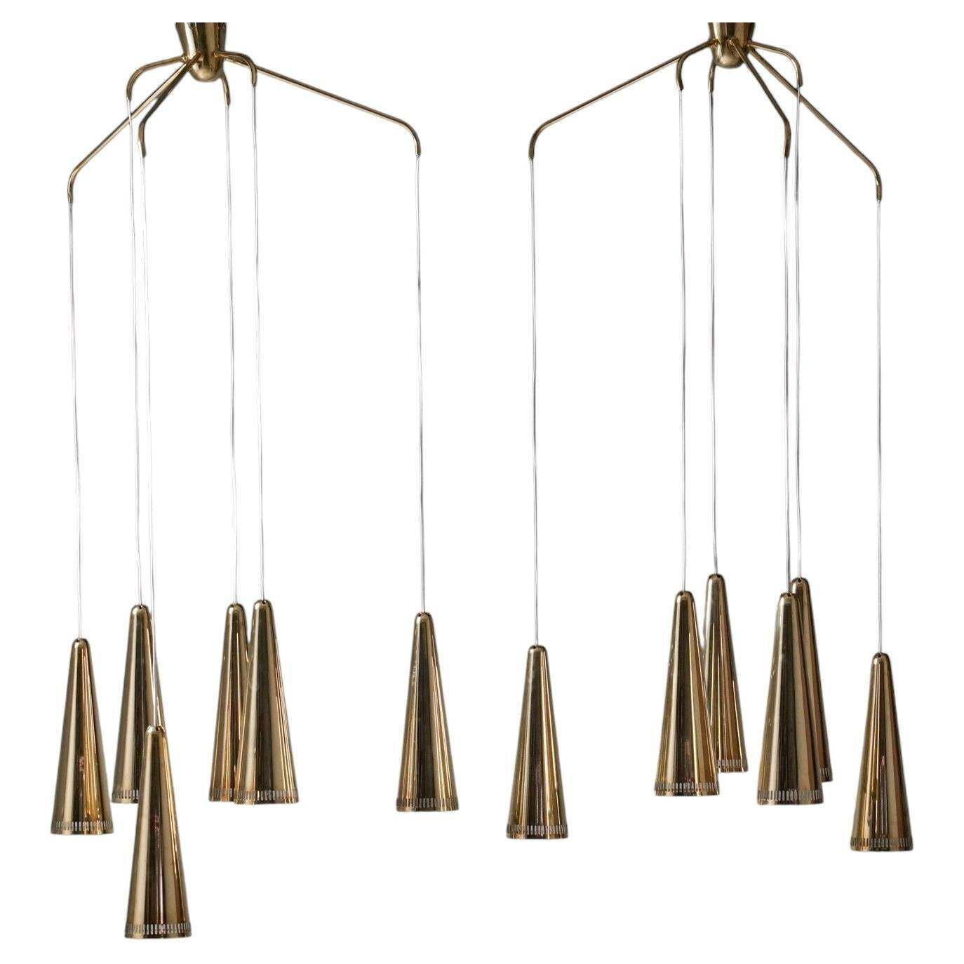 Pair Of Model K2 48/6 Scandinavian Modern Pendants, Mauri Almari, Idman Oy, 1950