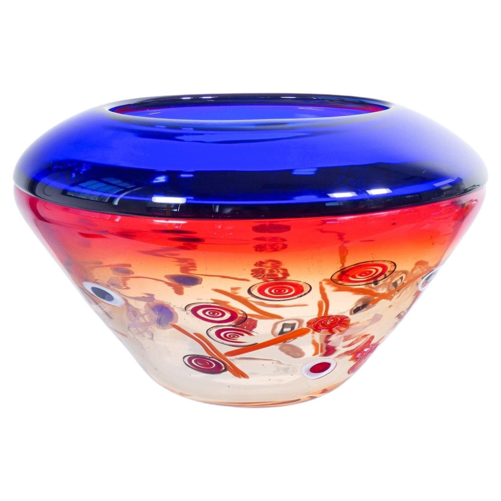 Murano Blown Glass Vase, Design Stefano Toso. Italy, 90s