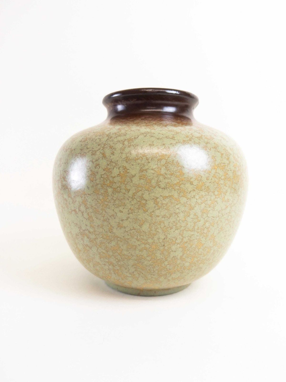 photo vintage Large Carstens Uffrecht Vase   Art Deco 1930s Mint Speckled Classic Vase