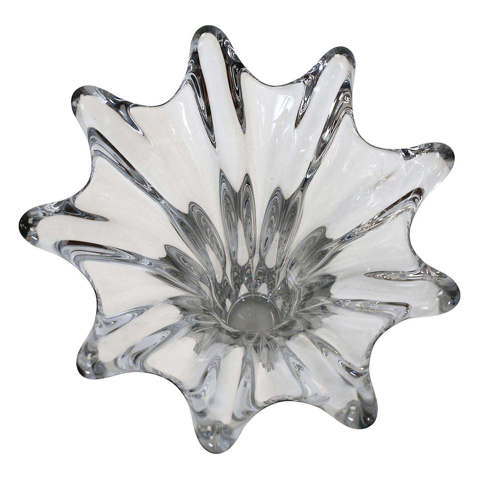 Vintage Art Vannes France Handmade Crystal Vase, 1970's photo 1333.0