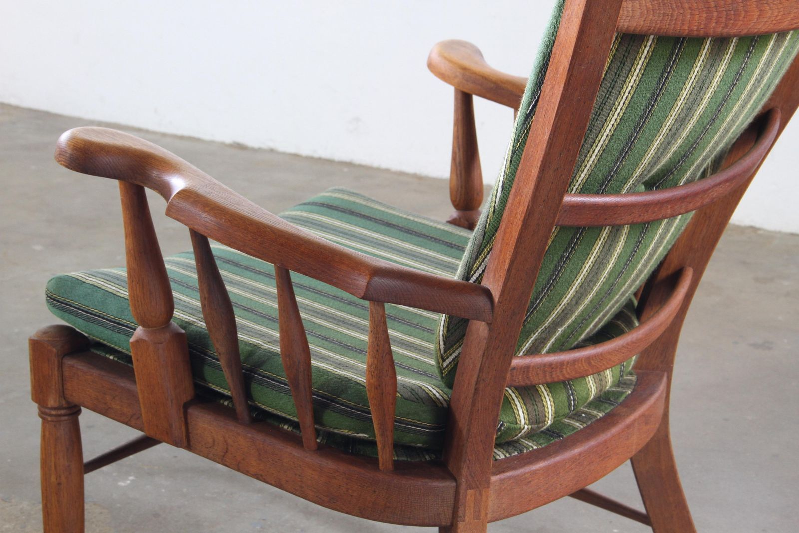 Furniture Vintage Danish Mid Century Oak Armchair, Attributed To Henning Kjærnulf 1960s photo