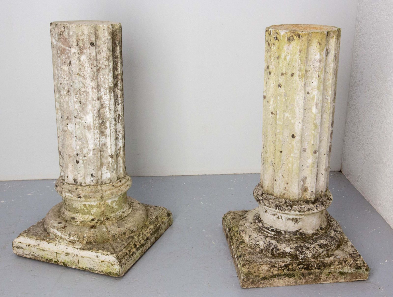 Pair Of Garden Cement Column French, Mid 20th Century photo furniture
