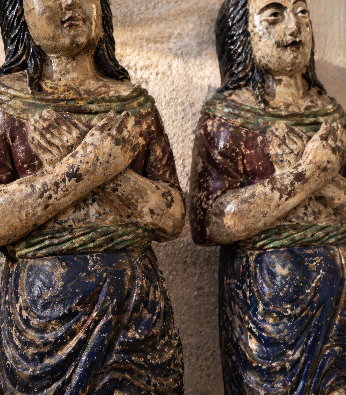 Rare Pair 18th Century Polychrome Wood Dummy Boards, Chinoiserie photo 6847.0