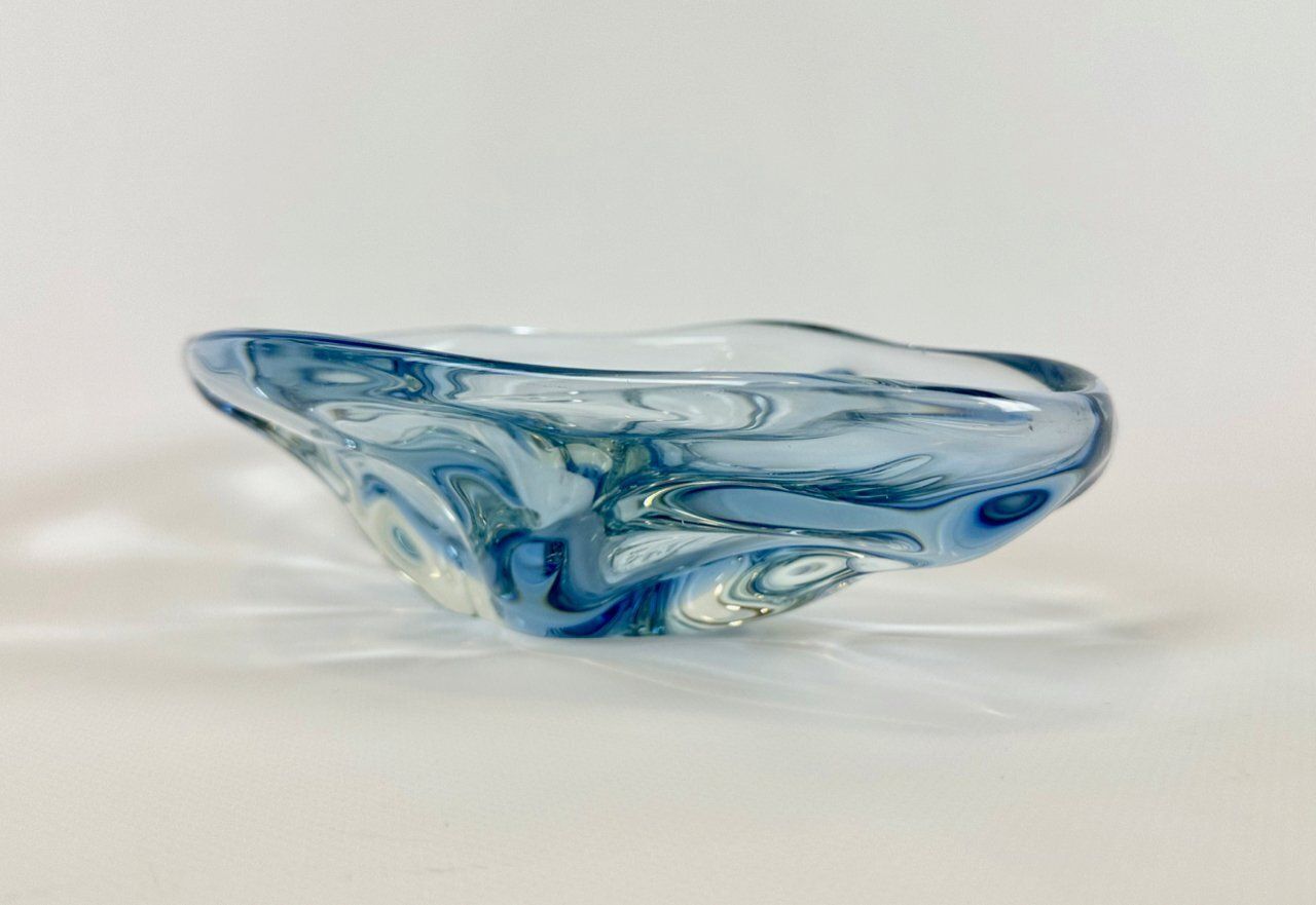 Art Glass Bowl Attributed To Josef Hospodka For Chribska Sklarna, 1960s photo for sale