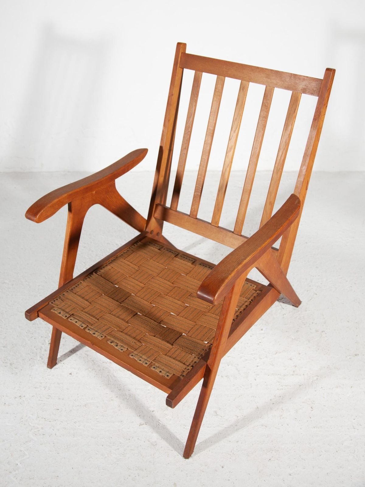 photo vinterior 1950 Midcentury Modern Rob Parry Set Of Two Teak Lounge Chairs