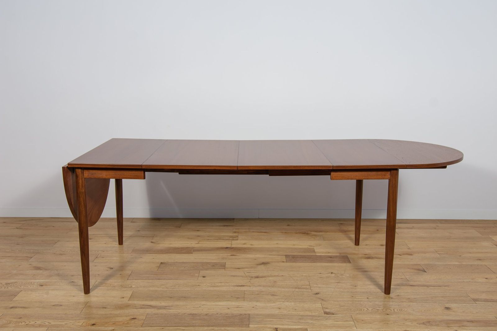 Mid Century Extendable Teak Dining Table, Denmark, 1960s photo for sale