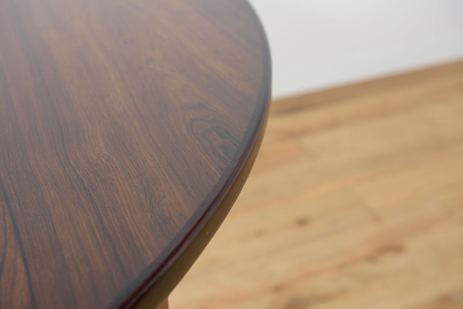3363.0 Mid Century Modern Round Rosewood Model 55 Dining Table By Gunni Omann For Omann Jun, Denmark, 1960s photo