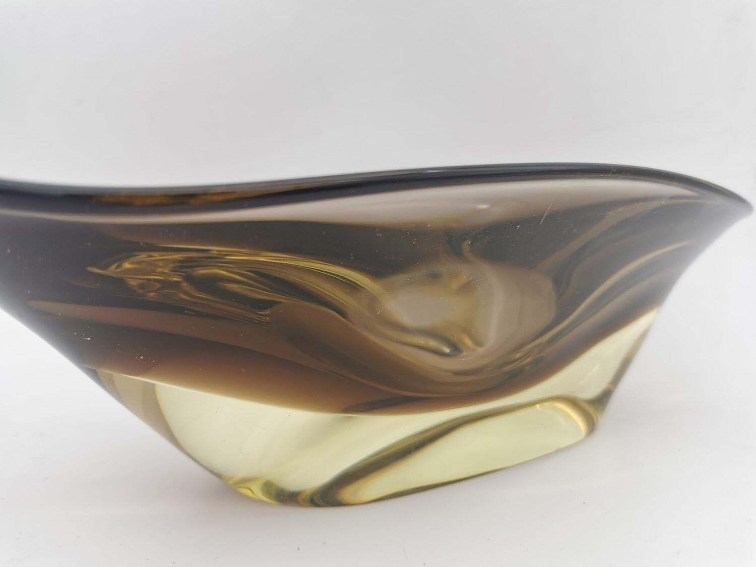 Flavio Poli Sommerso Vase For Seguso, Murano Venice photo vintage