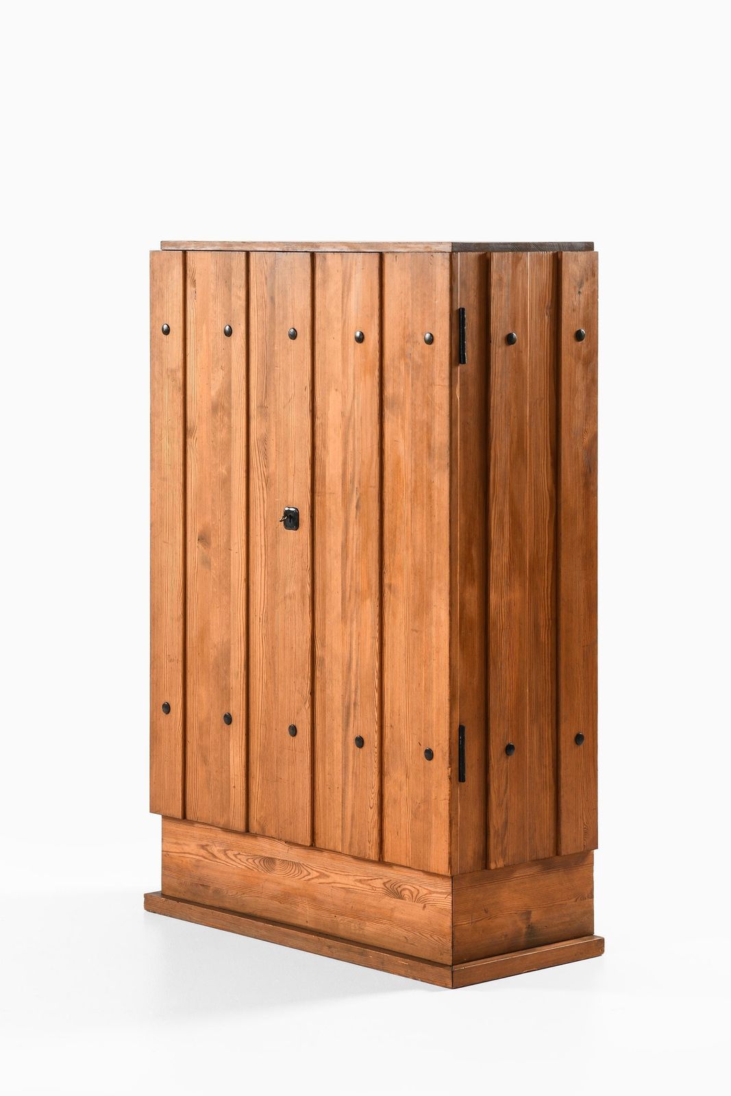 Lovö Cabinet In Iron, Pine And Wrought Iron By Axel Einar Hjorth, 1930s photo vintage