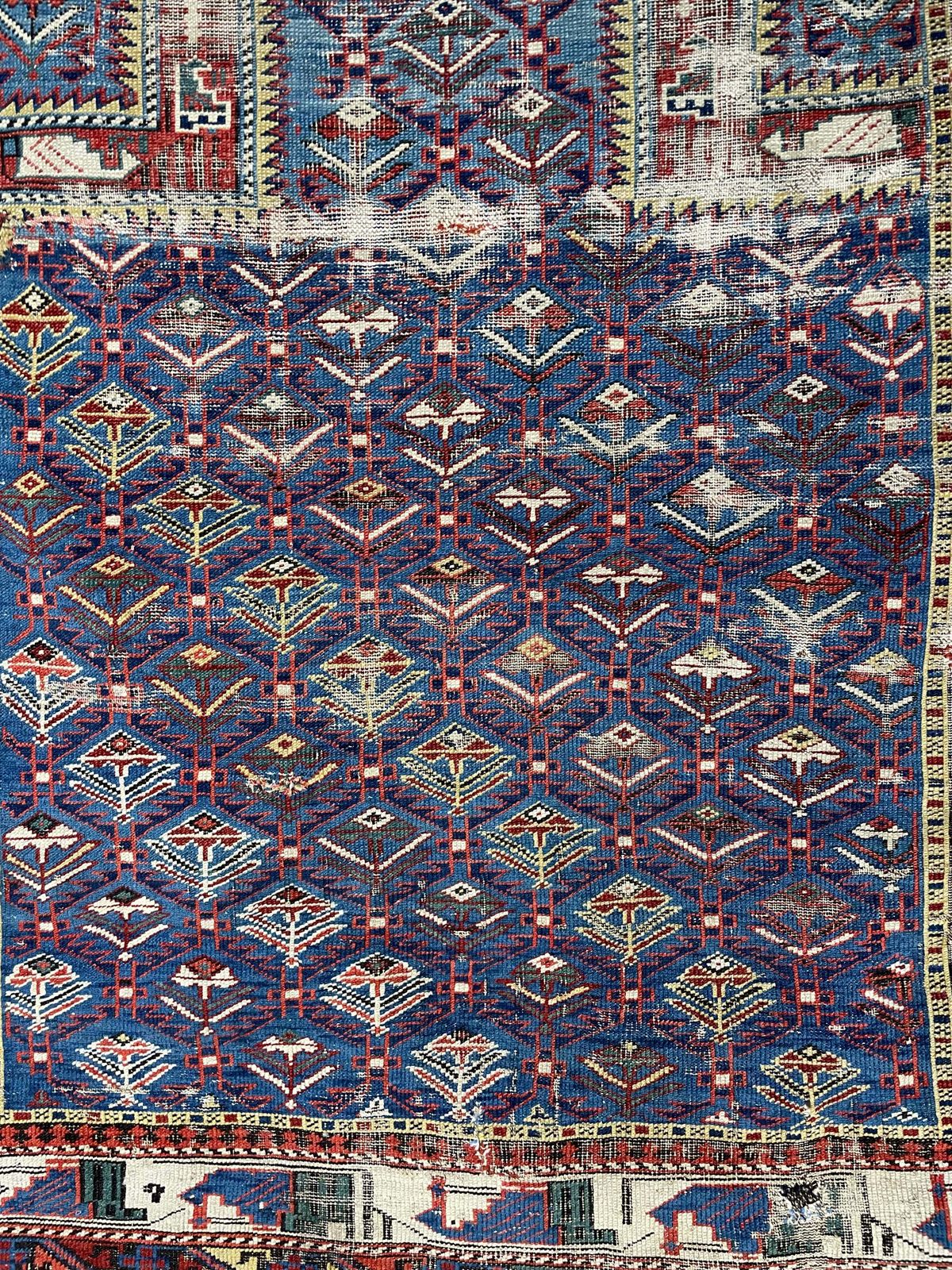 Antique Caucasian Shirvan Marasali Prayer Rug photo Textiles
