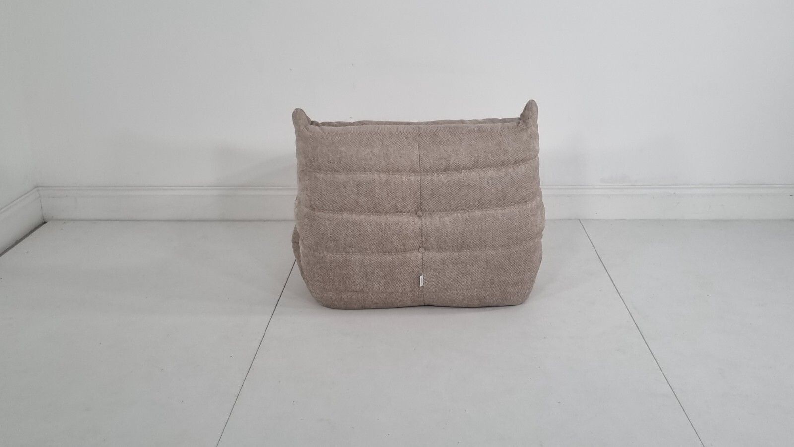 1860.0 Ligne Roset Togo Chair In Cream/Honey Woven Fabric In Excellent Condition photo