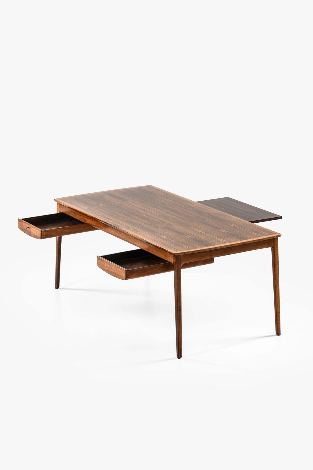 Freestanding Desk In Brass And Rosewood By Ole Wanscher, 1959 photo vintage