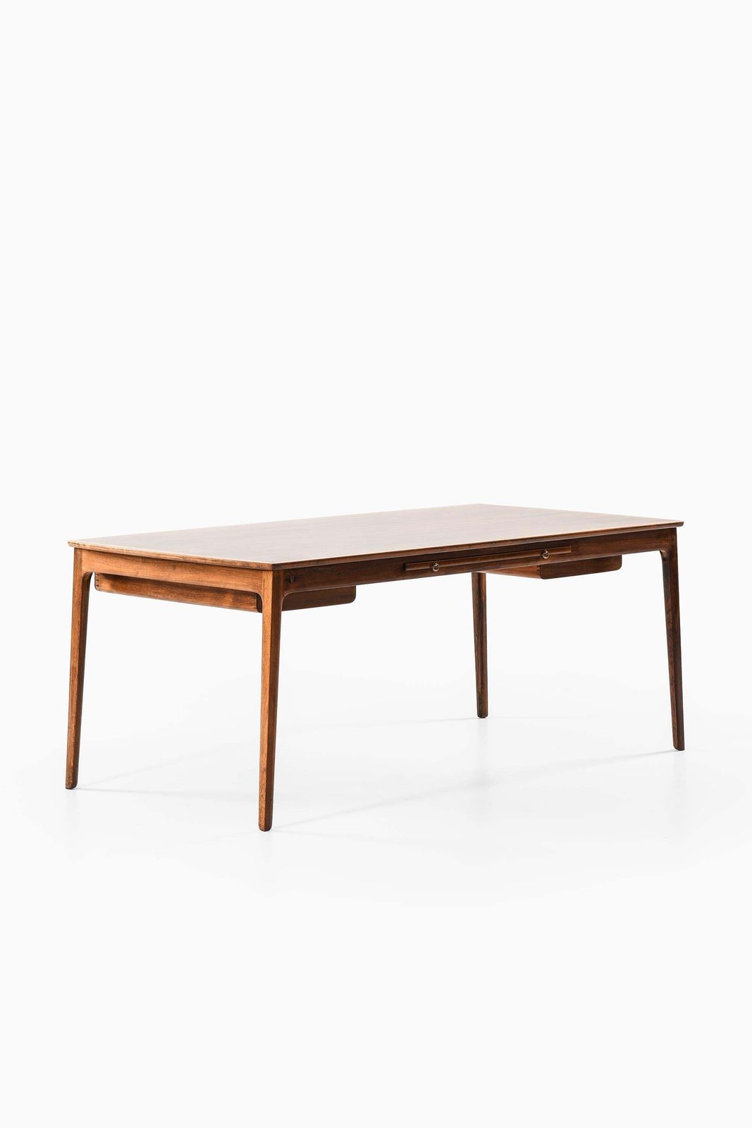Furniture Freestanding Desk In Brass And Rosewood By Ole Wanscher, 1959 photo