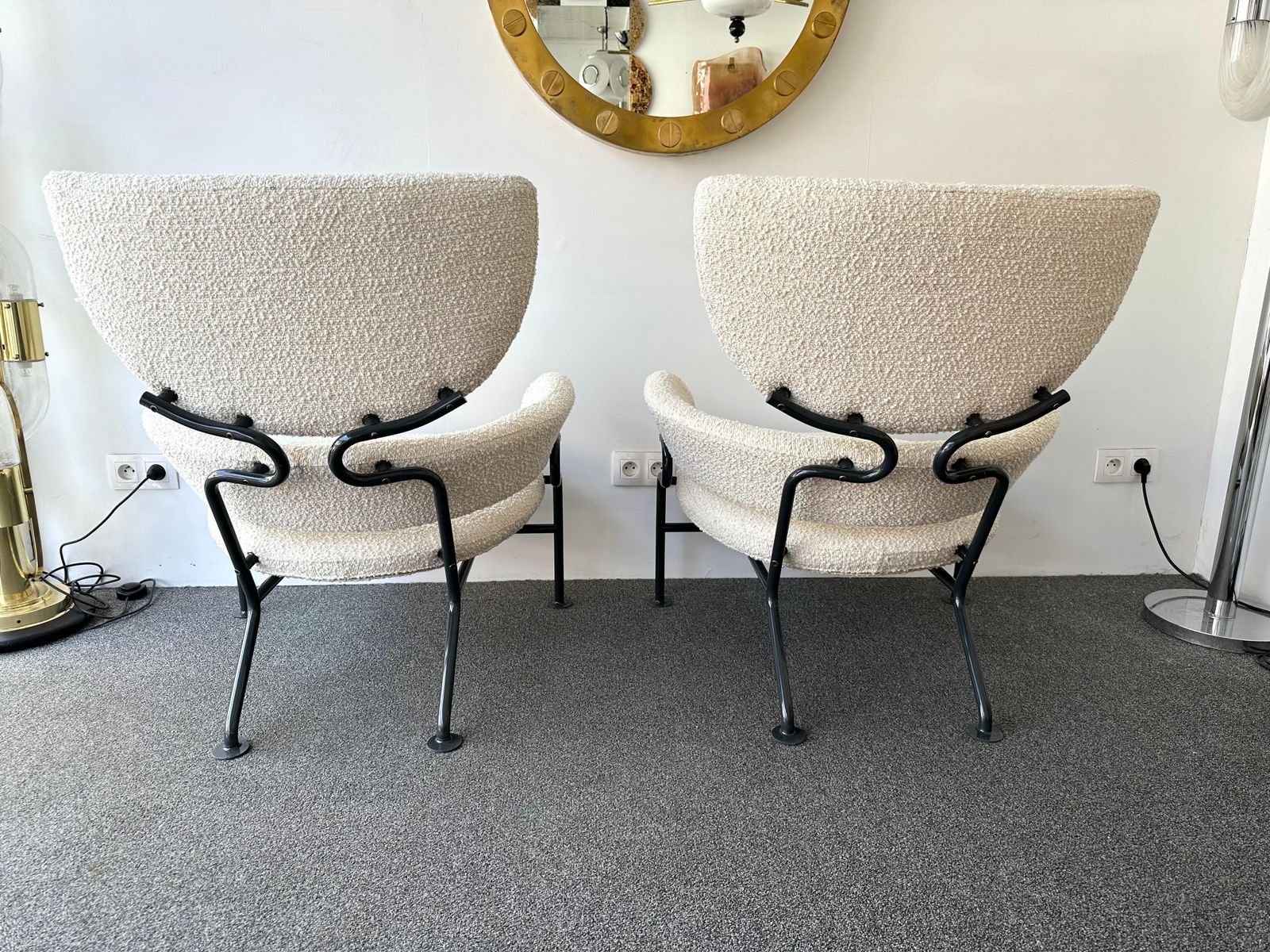 photo vintage Pair Of Armchairs Pl19 By Franco Albini For Poggi, Italy, 1960s