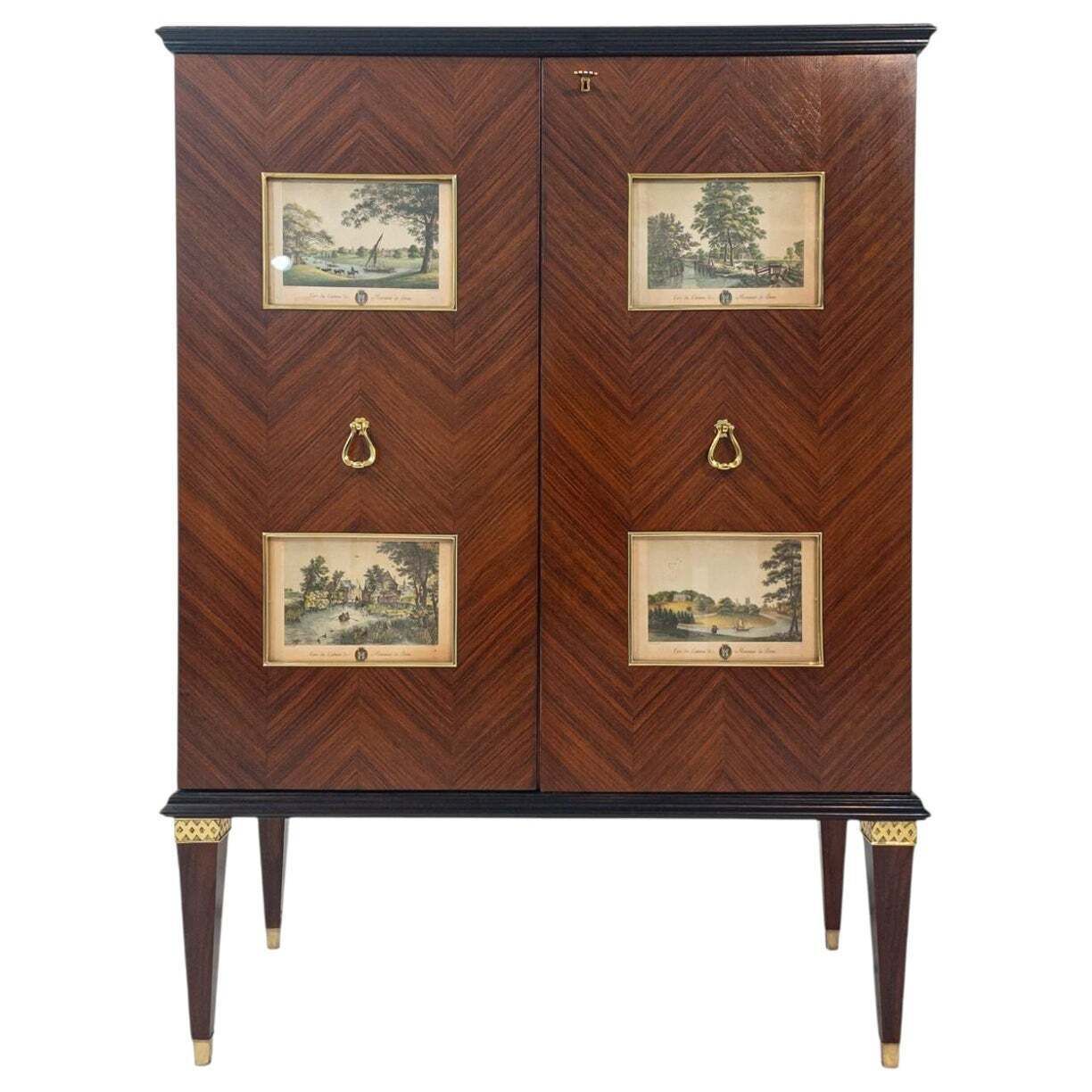 Italian Midcentury Sideboard Or Cabinet Bar Designed By Paolo Buffa In 1950s