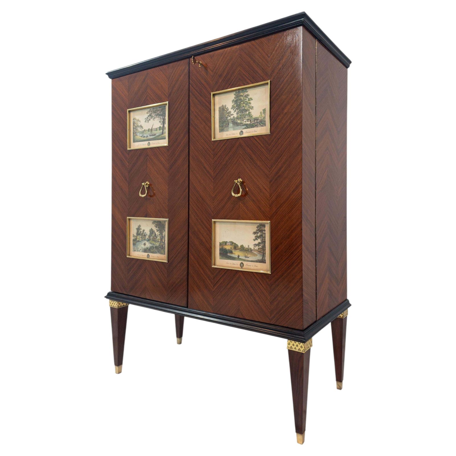 Italian Midcentury Sideboard Or Cabinet Bar Designed By Paolo Buffa In 1950s photo furniture