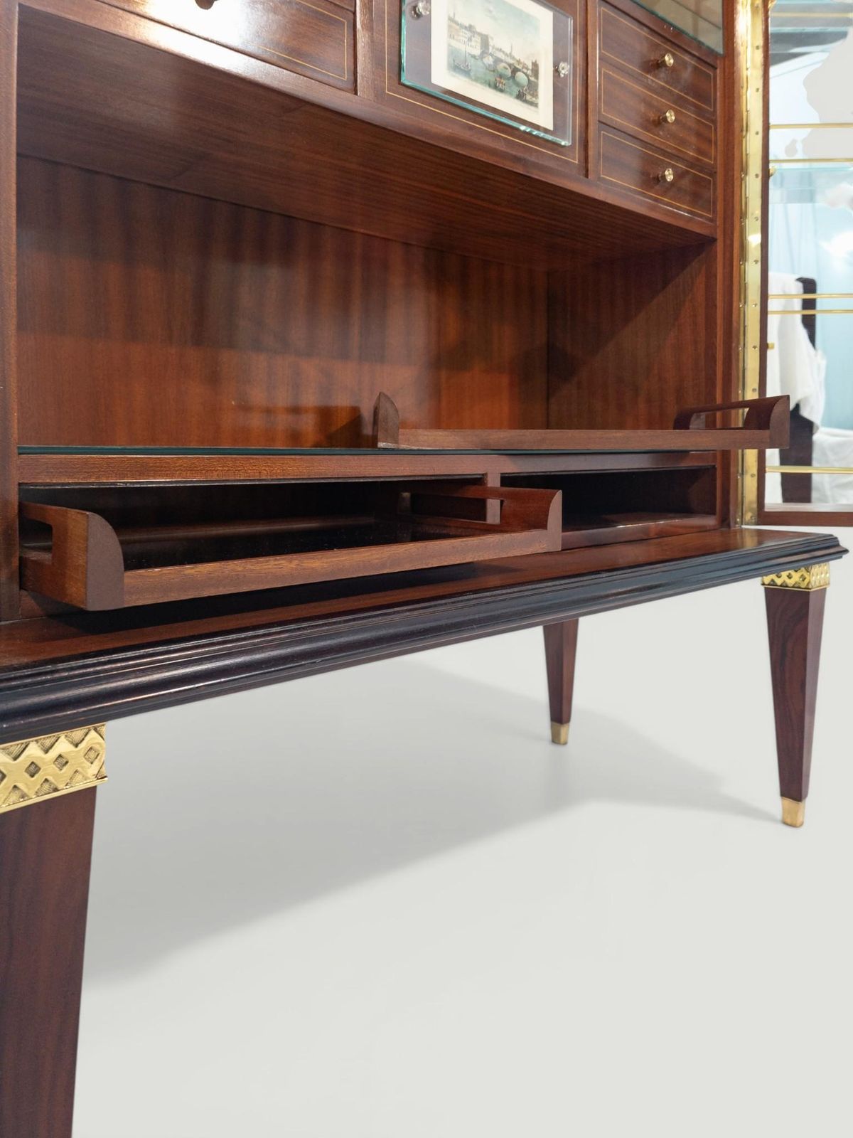 photo for sale Italian Midcentury Sideboard Or Cabinet Bar Designed By Paolo Buffa In 1950s