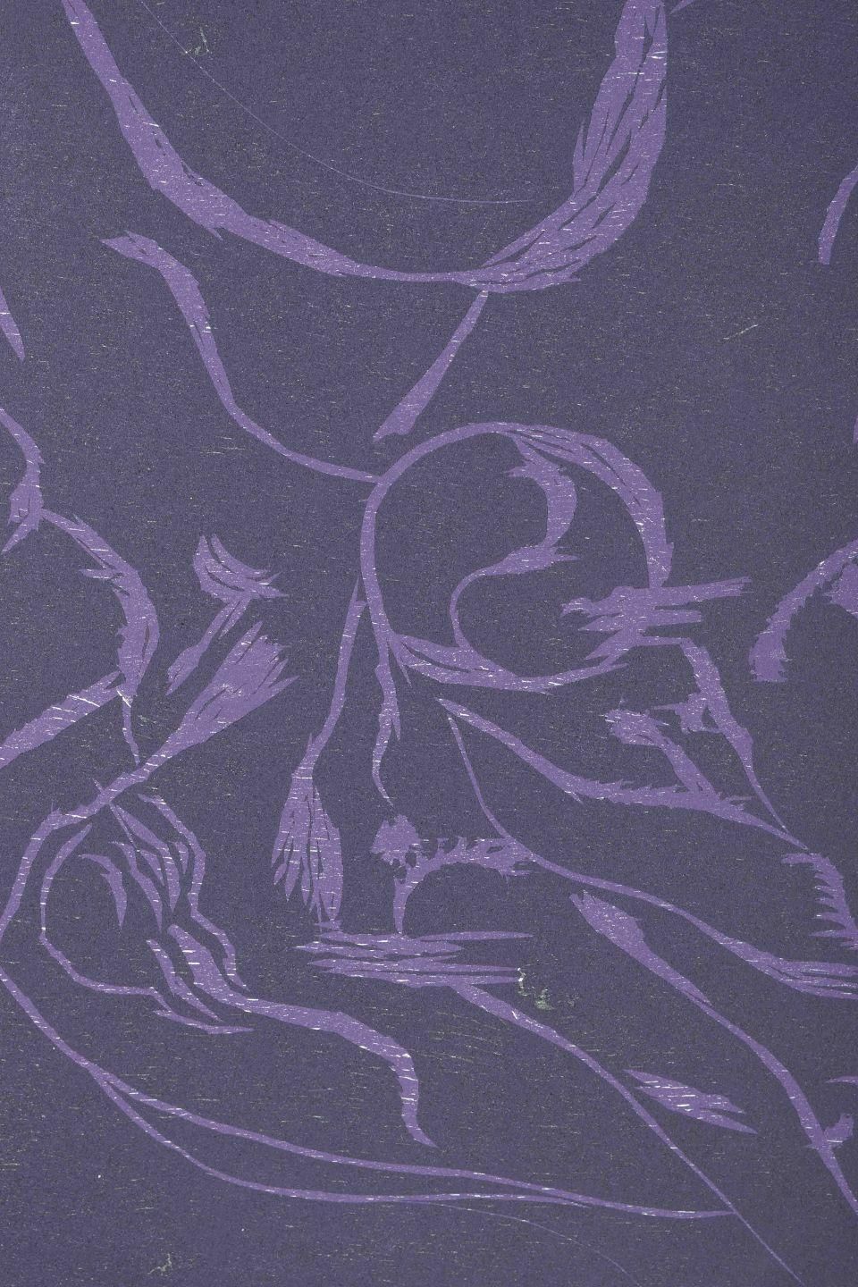 Jørgen Haugen Sørensen. Woodcut On Paper. Abstract Composition In Violet Tones. photo for sale