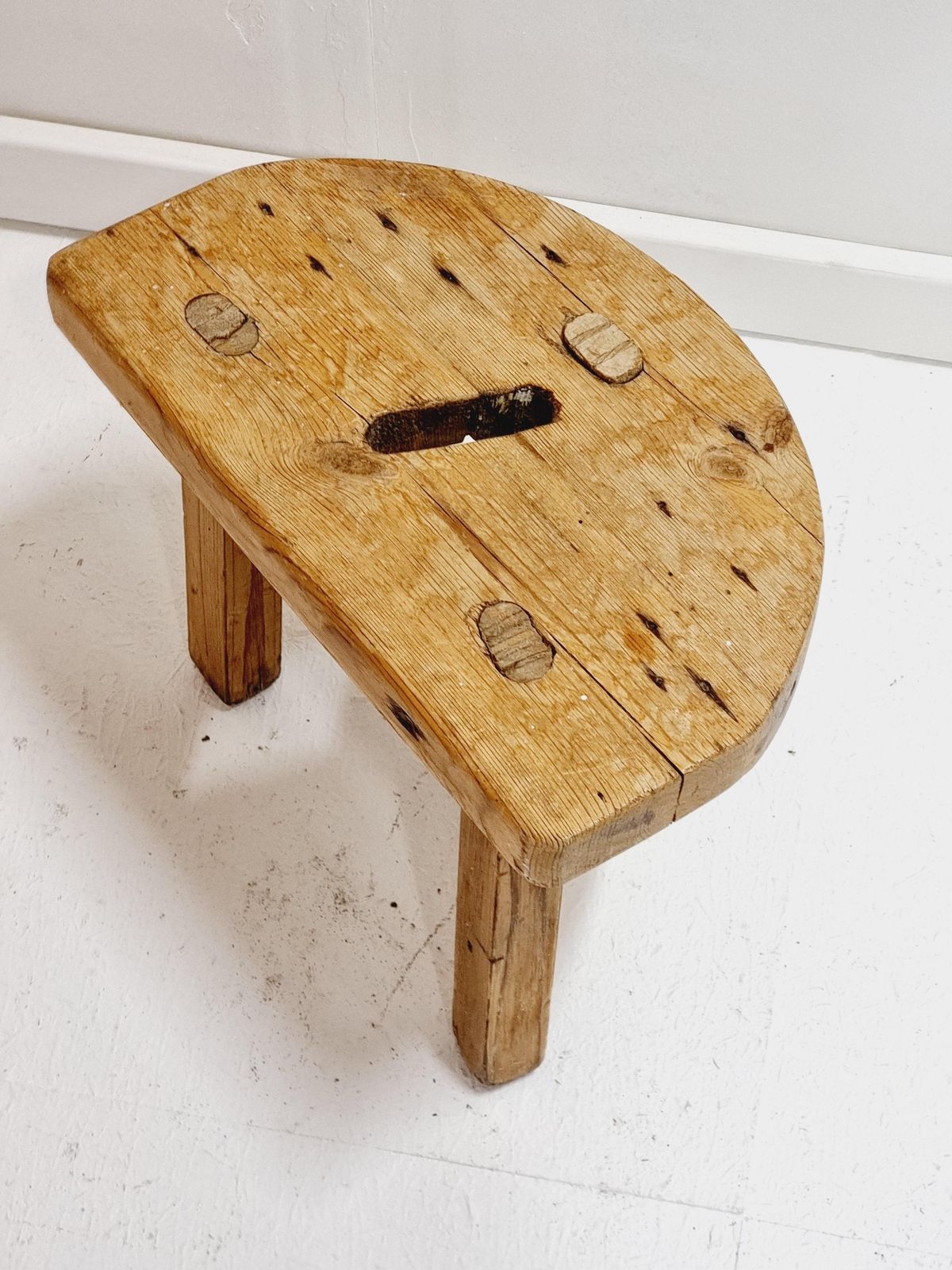 Swedish Allmoge / Folk Art, Stool, Dated 1948 photo for sale