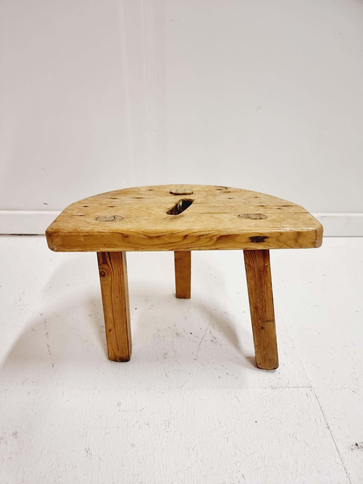 Swedish Allmoge / Folk Art, Stool, Dated 1948 photo Furniture