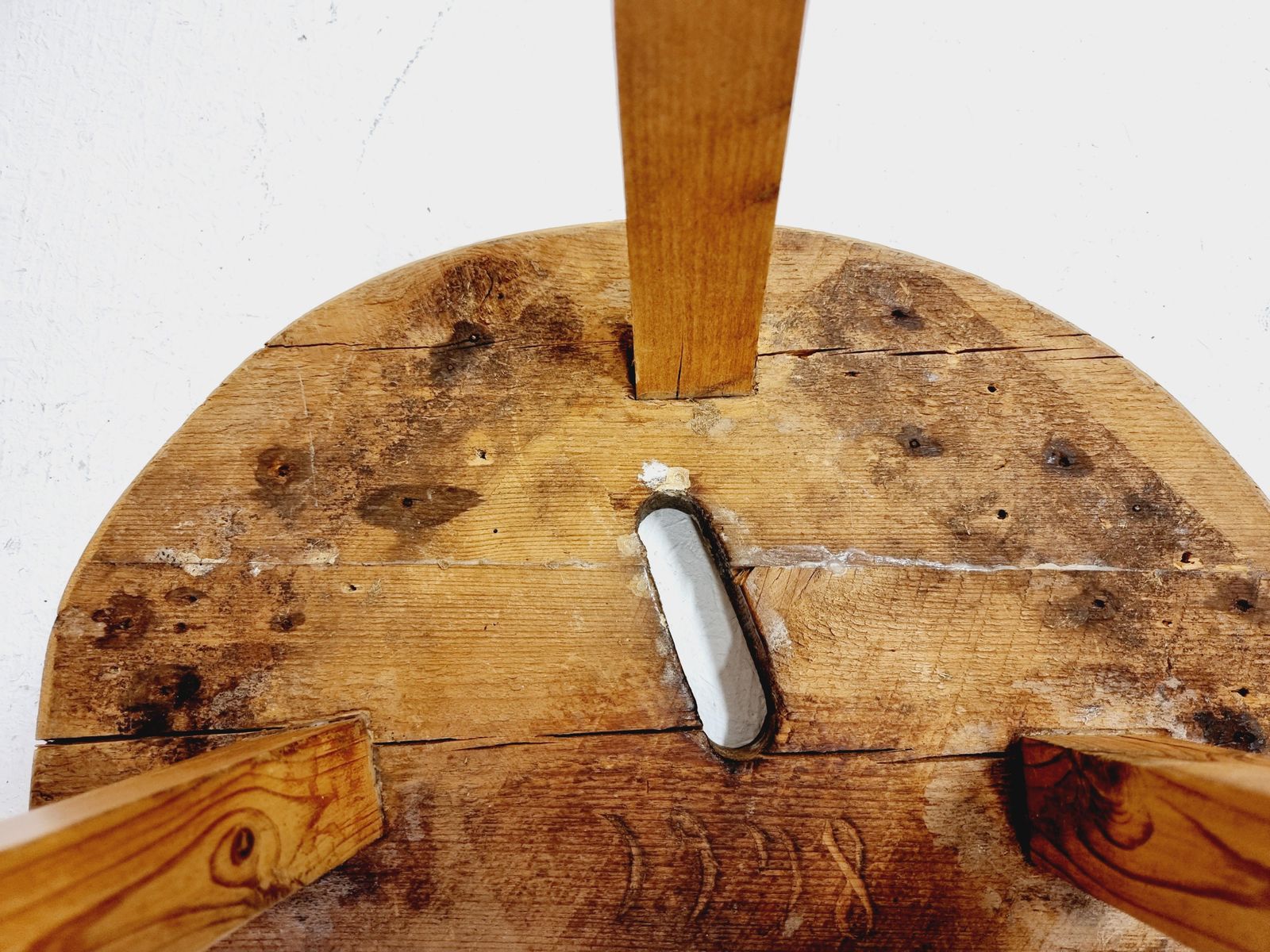 Swedish Allmoge / Folk Art, Stool, Dated 1948 photo vinterior