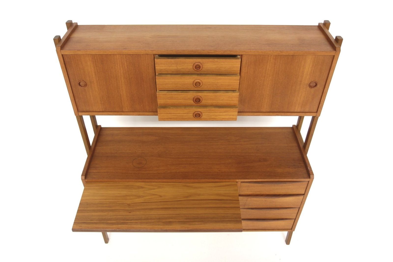 Scandinavian Teak Secretary Desk, Sweden, 1960s photo vinterior