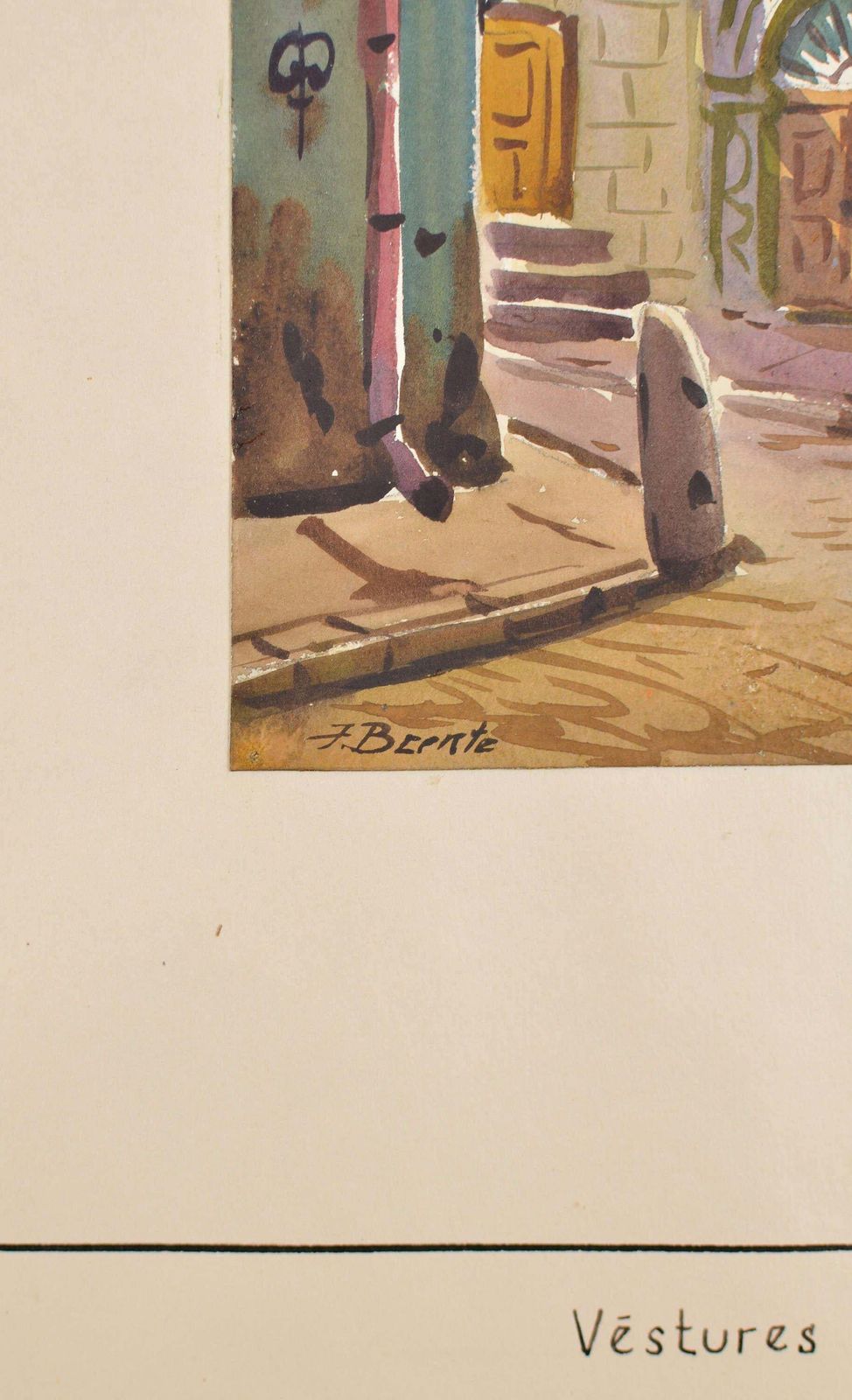 Janis Brektevestures Street In Old Riga. 1956. Watercolor, Paper. 23x15 Cm. Signed1956 photo Art